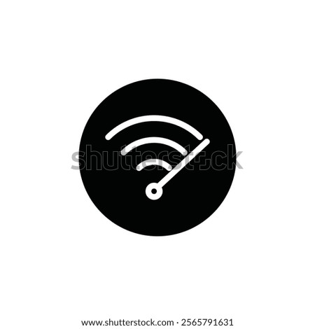 Wifi speed icon Vector flat thin line illustration
