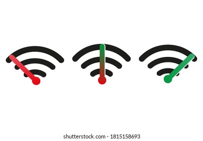 wi-fi speed icon. vector on white background.10EPS
