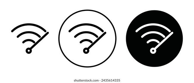 Wifi speed outline icon collection or set. Wifi speed Thin vector line art