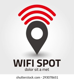 Wifi spot logo element innovative and creative inspiration for business company.