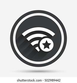 Wifi star sign. Favorite Wi-fi symbol. Wireless.