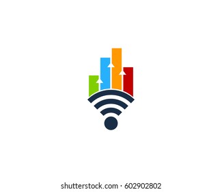 Wifi Statistic Logo Design Element