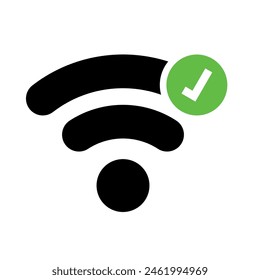 Wifi status icon Vector illustration