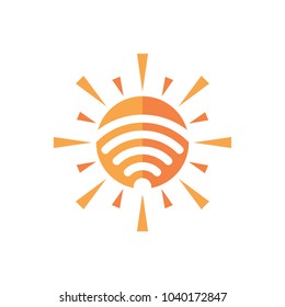 Wifi Sun Logo Icon Design