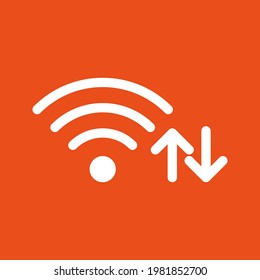 Wi-fi Symbol With Arrow Up And Down