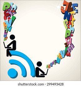 wifi symbol  background vector