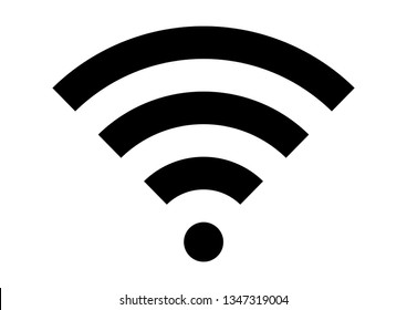 wifi symbol black icon isolated on a white background