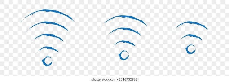 Símbolo de Wi-Fi. ilustração plana de ícone de vetor de Wi-Fi, símbolo de sinal de comunicação. sinal e símbolo. Ícone sem fio. Conjunto de símbolos Wi-fi. tecnologia sem fio do roteador. Zona sem fio livre. Eps 10.