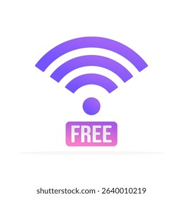 wi-fi symbol icon, colored flat vector. modern and minimalist design