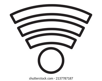 wifi symbol icon on white background