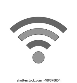 Wi-Fi symbol icon on white background. Vector illustration.