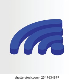 Wi-Fi symbol icon representing wireless connectivity. Vector design for web or app interfaces, symbolizing internet access and network communication.