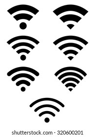 Wifi symbol icon set