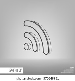 WiFi symbol icon. Vector illustration
