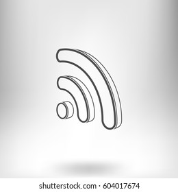 WiFi symbol icon. Vector illustration