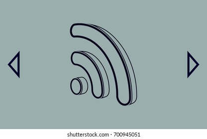 WiFi symbol icon. Vector illustration