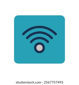 Wi-Fi Symbol Icon for Wireless Networks