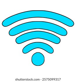 Wi-Fi symbol illustration hand drawn isolated vector