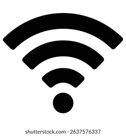 Wi-Fi symbol indicating wireless internet connectivity and network access