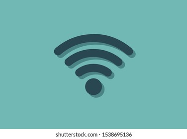 Wifi symbol, minimalistic vector illustration icon