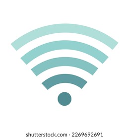 Wifi-Symbol auf weißem Hintergrund