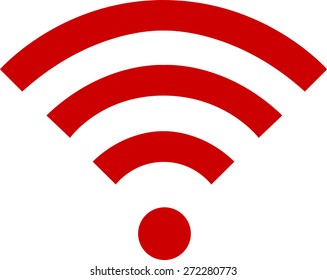 Wifi Symbol On White Background