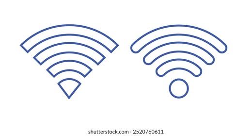 WLAN-Symbol Umrissvektor einzeln auf weißem Hintergrund