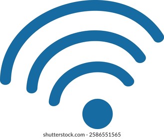 Wifi symbol representing internet availability and strong connection quality, illustrating the essence of wireless communication and seamless network access in modern technology