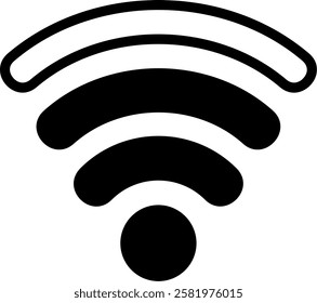 Wi-Fi Symbol Semi Solid Style Icon Design