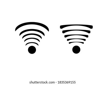 Wifi symbol vector icon on white background