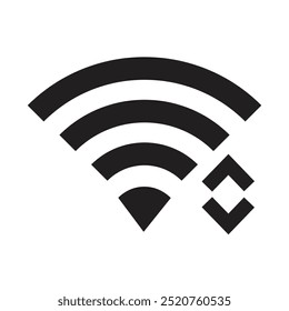 WLAN-Symbol-Vektor auf weißem Hintergrund