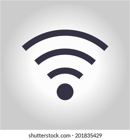 Wifi Symbol. Vector wireless network icon. Flat design