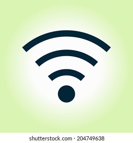 Wifi Symbol. Vector wireless network icon. Flat design