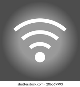 Wifi Symbol. Vector wireless network icon. Flat design