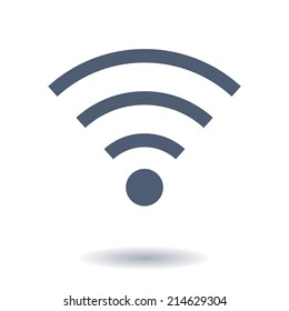 Wifi Symbol. Vector wireless network icon. Flat design