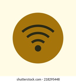 Wifi Symbol. Vector wireless network icon. Flat design