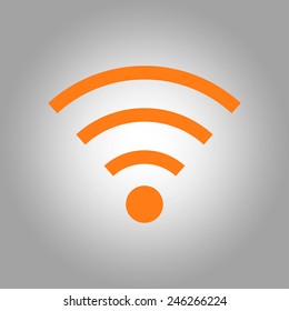 Wifi Symbol. Vector wireless network icon. Flat design