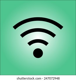 Wifi Symbol. Vector wireless network icon. Flat design