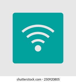 Wifi Symbol. Vector wireless network icon. Flat design
