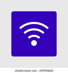 Wifi Symbol. Vector wireless network icon. Flat design