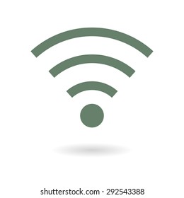 Wifi Symbol. Vector wireless network icon. Flat design