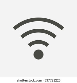 Wifi Symbol. Vector wireless network icon. Flat design