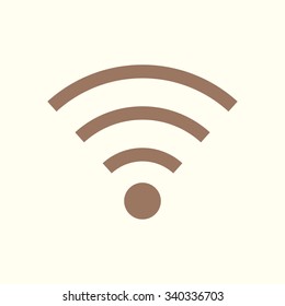 Wifi Symbol. Vector wireless network icon. Flat design