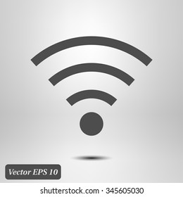 Wifi Symbol. Vector wireless network icon. Flat design