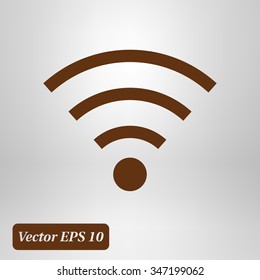 Wifi Symbol. Vector wireless network icon. Flat design
