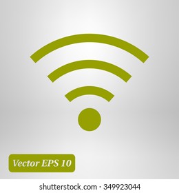 Wifi Symbol. Vector wireless network icon. Flat design