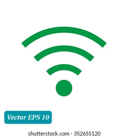 Wifi Symbol. Vector wireless network icon. Flat design