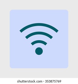 Wifi Symbol. Vector wireless network icon. Flat design