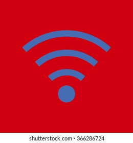 Wifi Symbol. Vector wireless network icon. Flat design