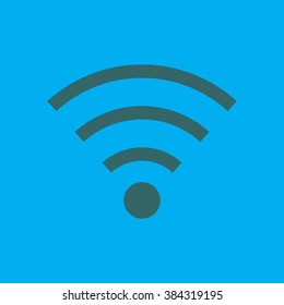 Wifi Symbol. Vector wireless network icon. Flat design